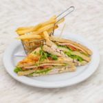 club sandwich with chips at Boulevard Cafe in Woodvale