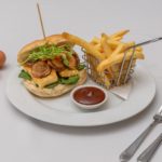 Haloumi Burger & Chips at Boulevard Cafe, Woodvale