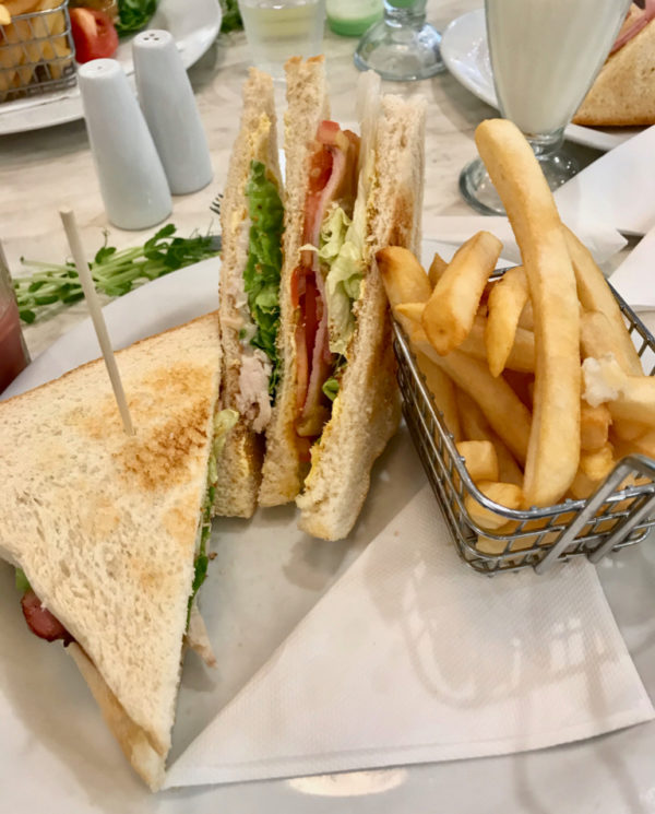 club sandwich & chips Boulevard Cafe in Woodvale